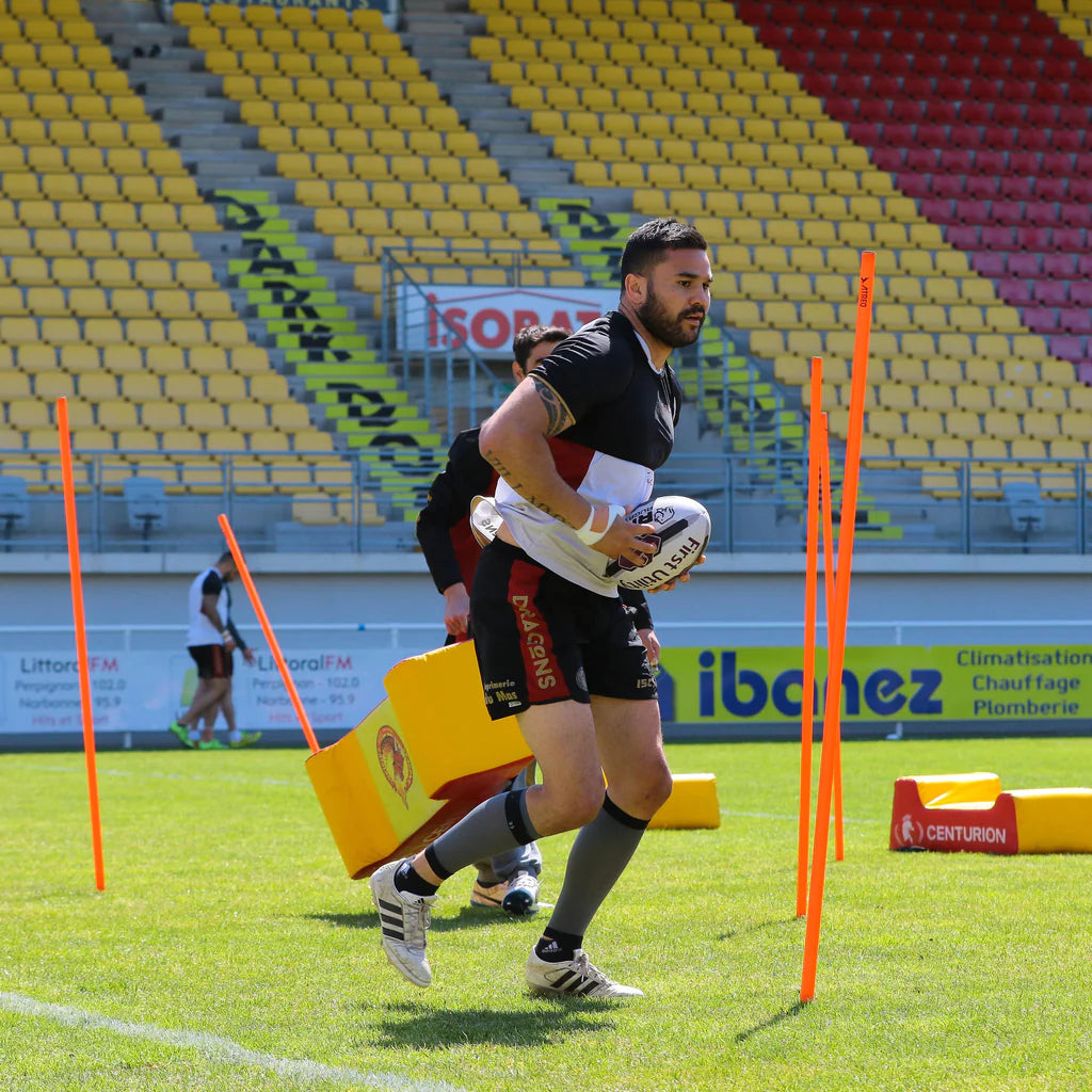 Mastering Agility with Rugby Slalom Poles in Training